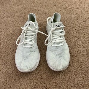 White Nike Run Natural Running Sneakers